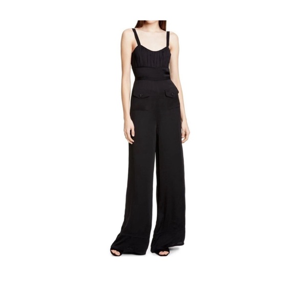 Self-Portrait Sleeveless Wide Leg Black Jumpsuit - Picture 3 of 10